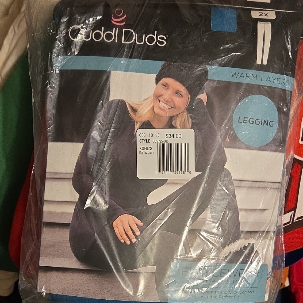 Cuddl Duds Black Warm Layering Set